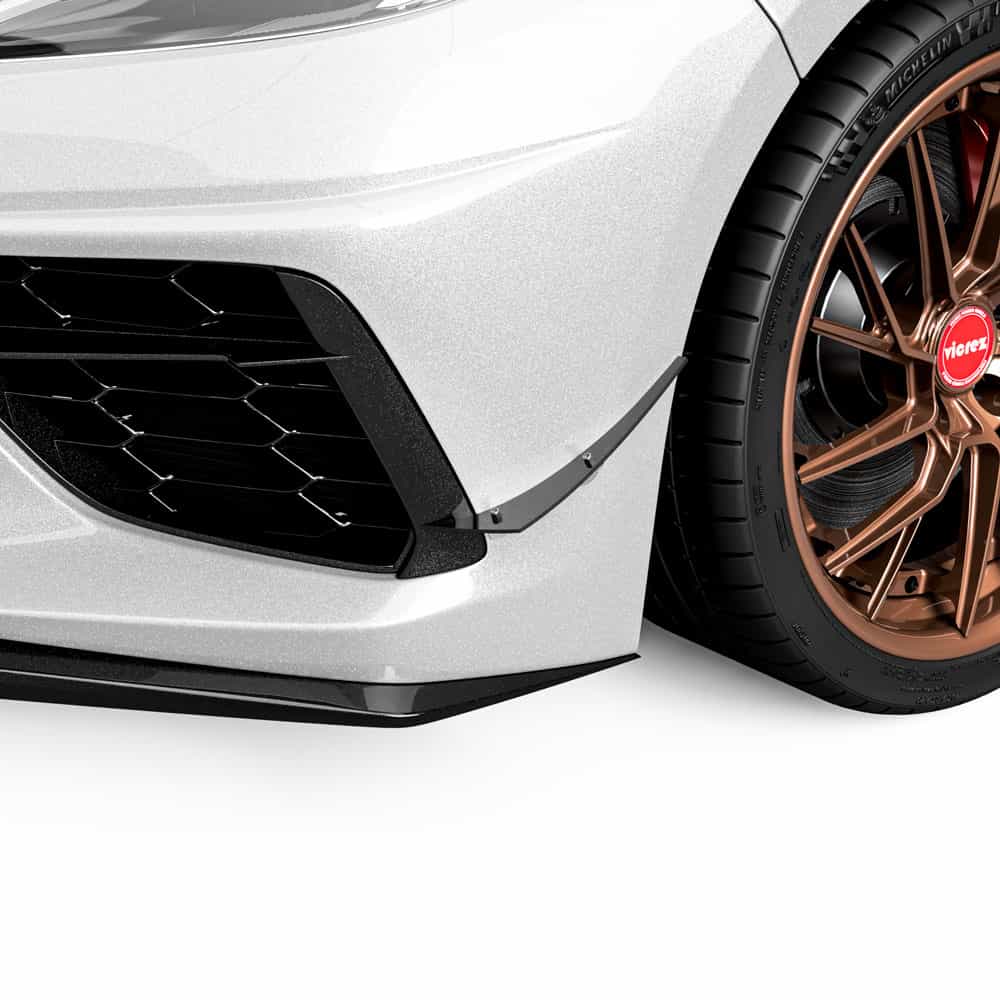 Vicrez 1VR Front Bumper Canards vz102236 | Chevrolet Corvette C8 2020-2026