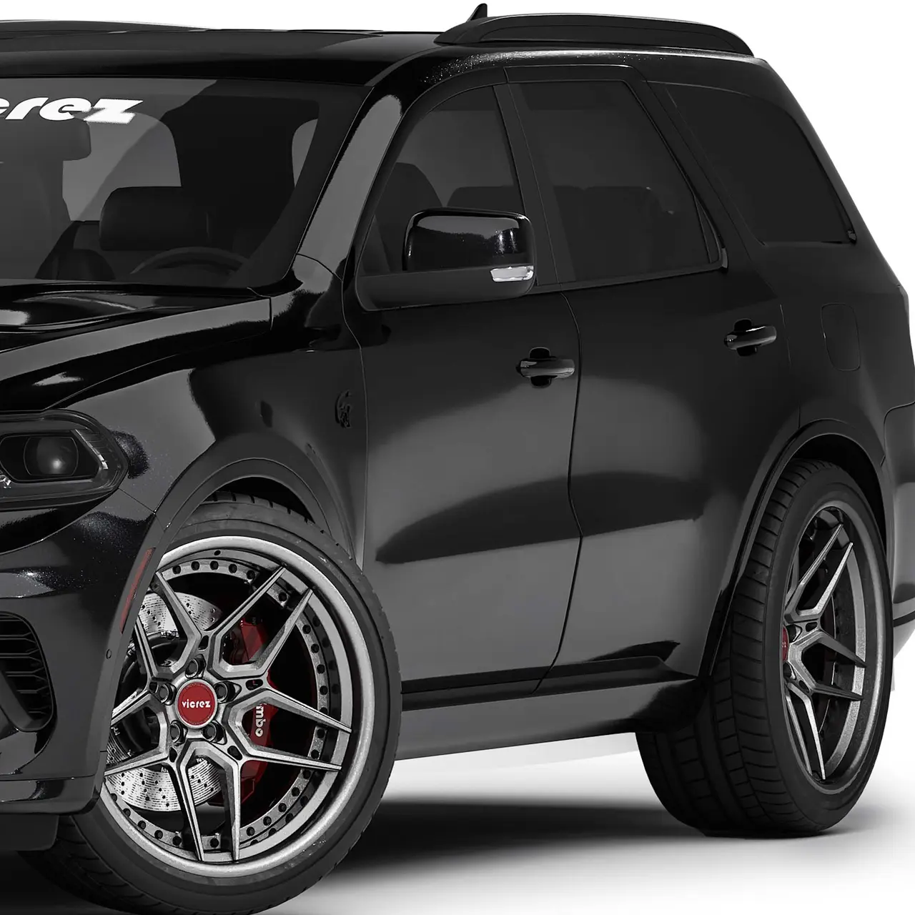 Vicrez 2021 SRT Hellcat Style Fender Flares vz102629 | Dodge Durango RT, GT 2014-2026