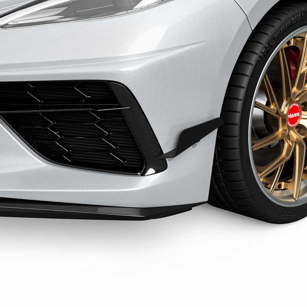 Vicrez 3VR Front Bumper Canards vz102234 | Chevrolet Corvette C8 2020-2026
