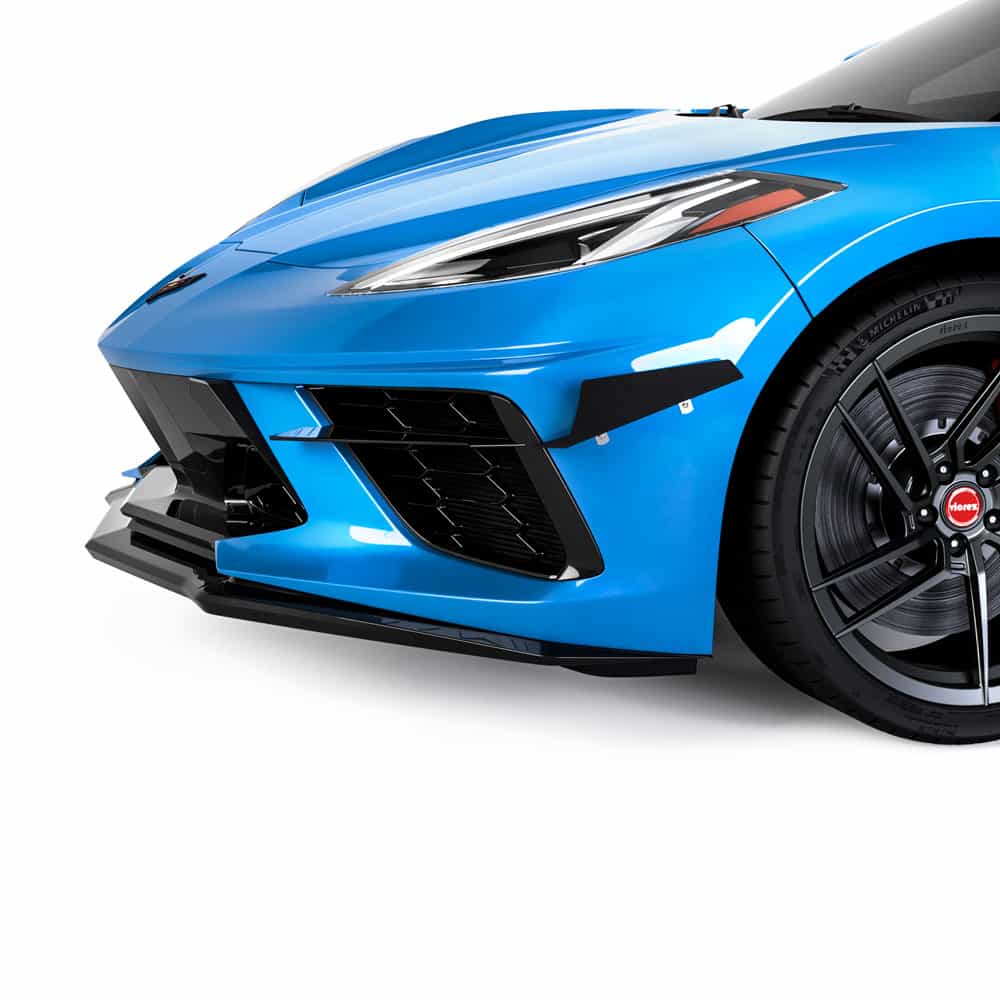 Vicrez 4VR Front Bumper Canards vz102233 | Chevrolet Corvette C8 2020-2026