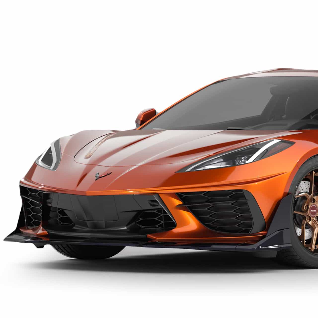 Vicrez VZR2 Style Front Bumper Lip vz102461 | Chevrolet Corvette C8 2020-2026