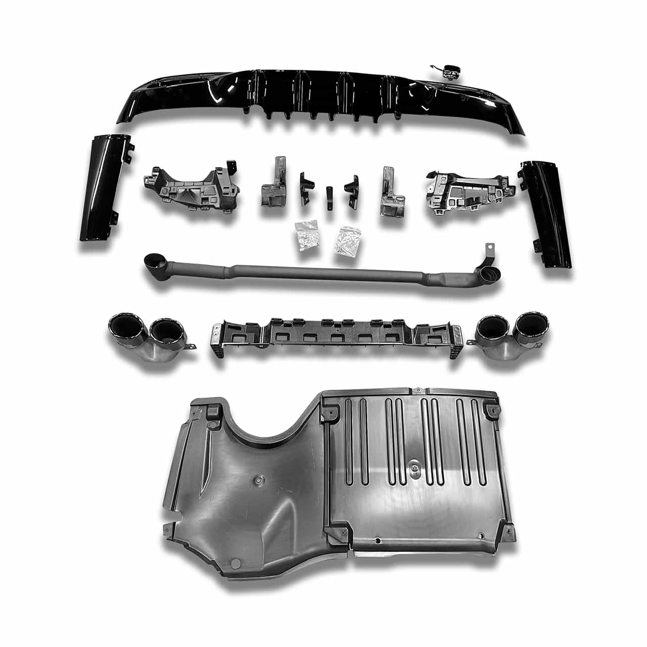 Vicrez AMG Rear Diffuser with Black Tips vz106189 | Mercedes-Benz C Class C43 2021-2026