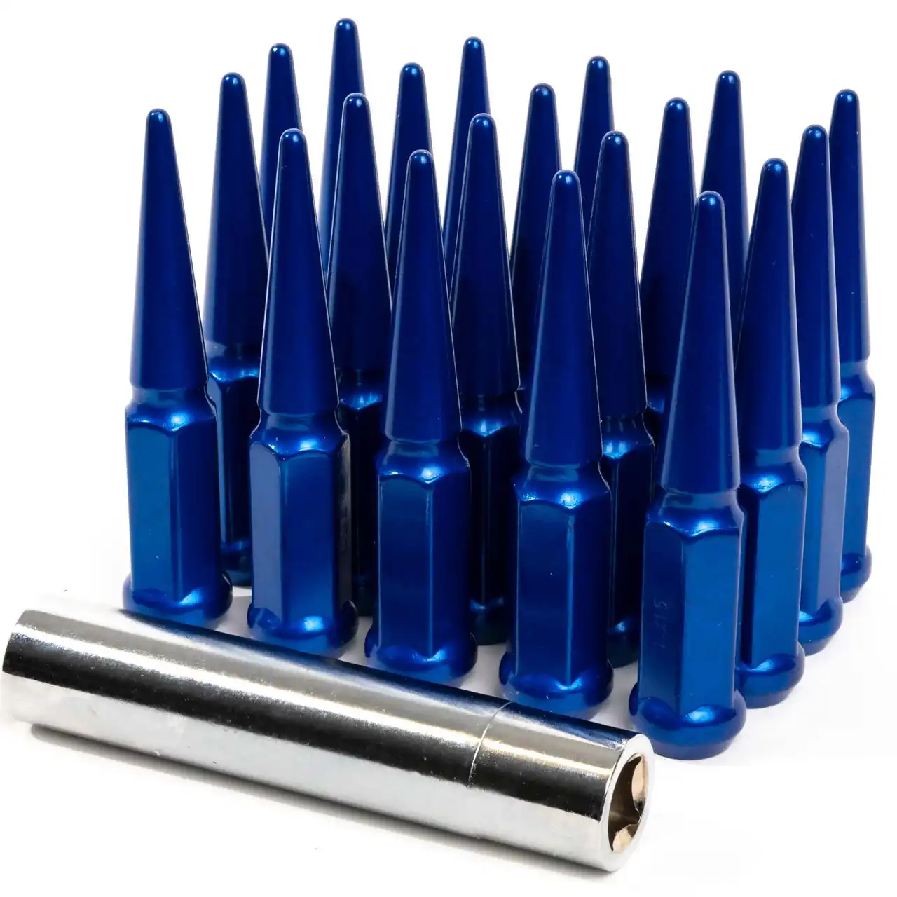 Vicrez Blue Spike Lug Nut Kit - 14mm x 1.5 - Set of 20 vzn122150 | Dodge Durango 2011-2026