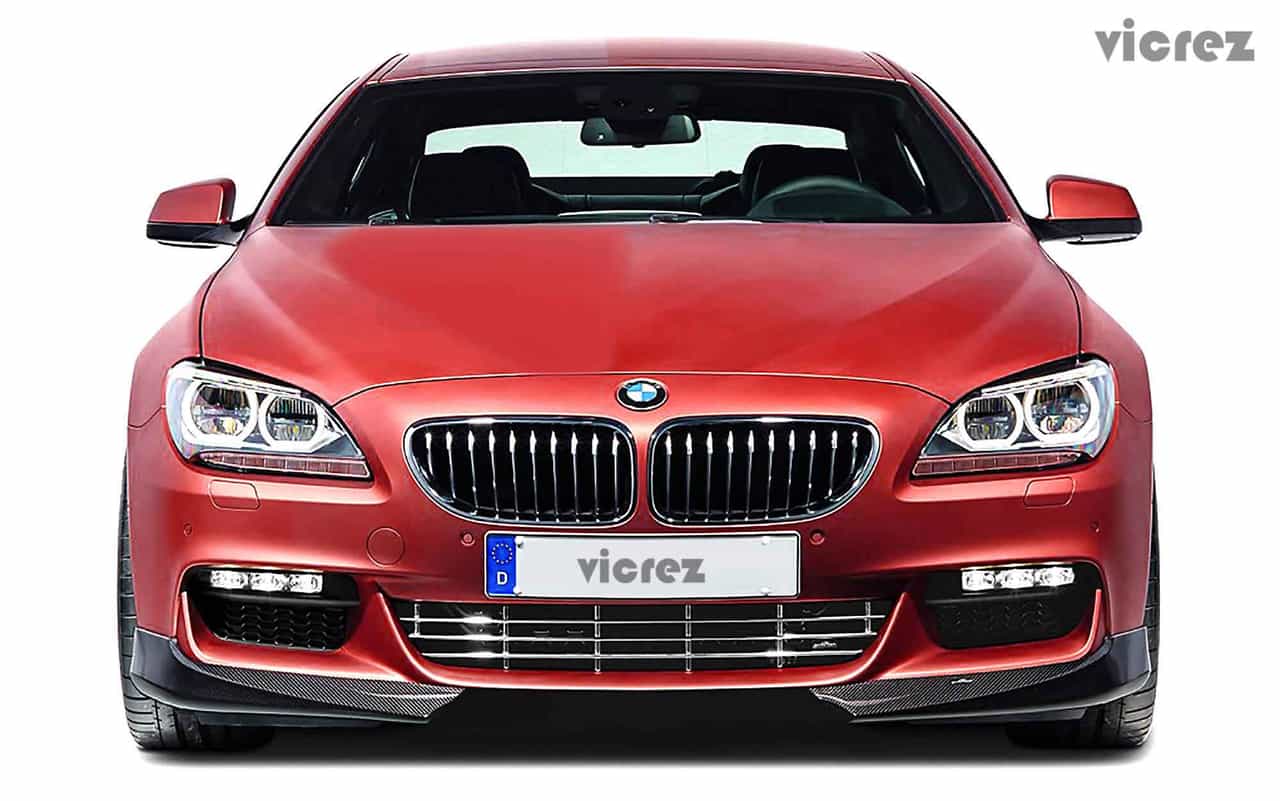 Vicrez VZ Carbon Fiber Front Bumper Lip Splitters vz100402 | BMW 6 Series F06 F12 F13 M-Sport 2011-2016