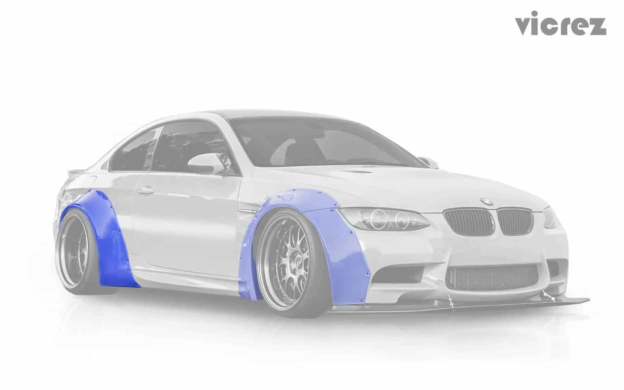 Vicrez VZ WideBody Fender Flares Kit vz100348 | BMW 3 Series/ M3 E92 E93 2007-2013