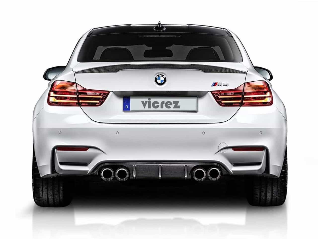 Vicrez VZ3 Style Carbon Fiber Rear Wing Spoiler vz100330 | BMW M4 F82 2014-2019