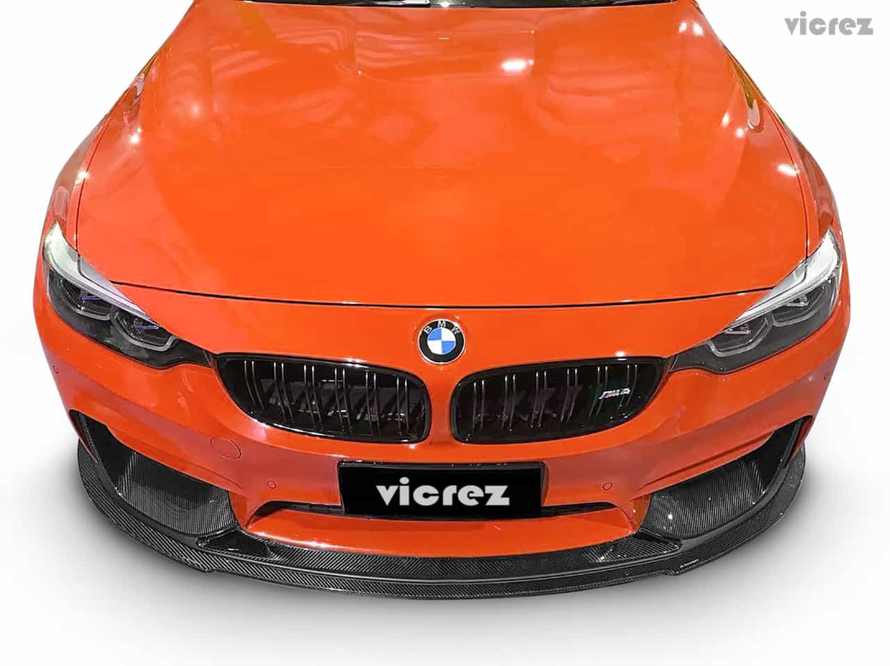 Vicrez ZR Carbon Fiber Front Lip Splitter vz101041 | BMW M4 F82 F83/ M3 F80 2014