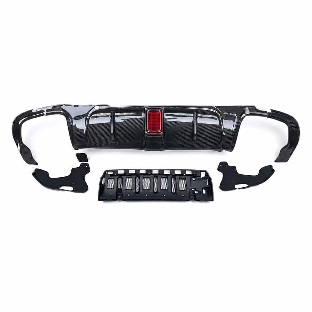 Vicrez BRS Rear Diffuser Carbon Look vz106235 | Mercedes-Benz E Class 2017-2023