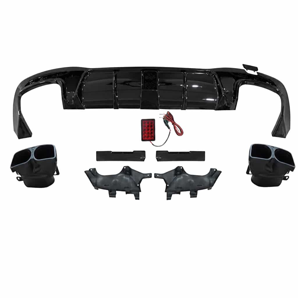 Vicrez BS Style w/ Tips & LED Rear Diffuser vz112709 | Mercedes-Benz S-Class (W222) AMG-Line Bumper 2018-2020