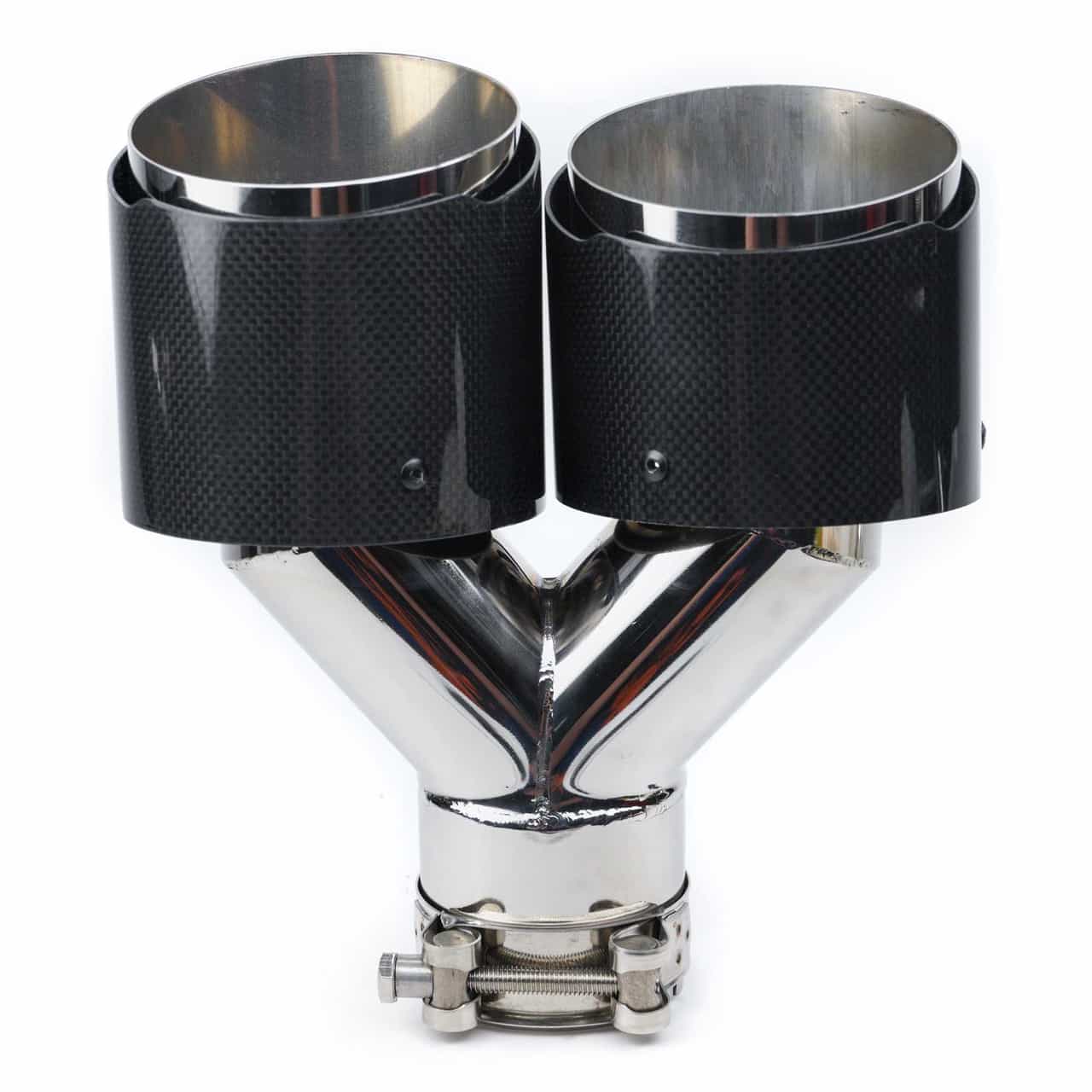 Vicrez Carbon Fiber Dual 9" Exhaust Tips vz101891 | Dodge Charger 2011-2023