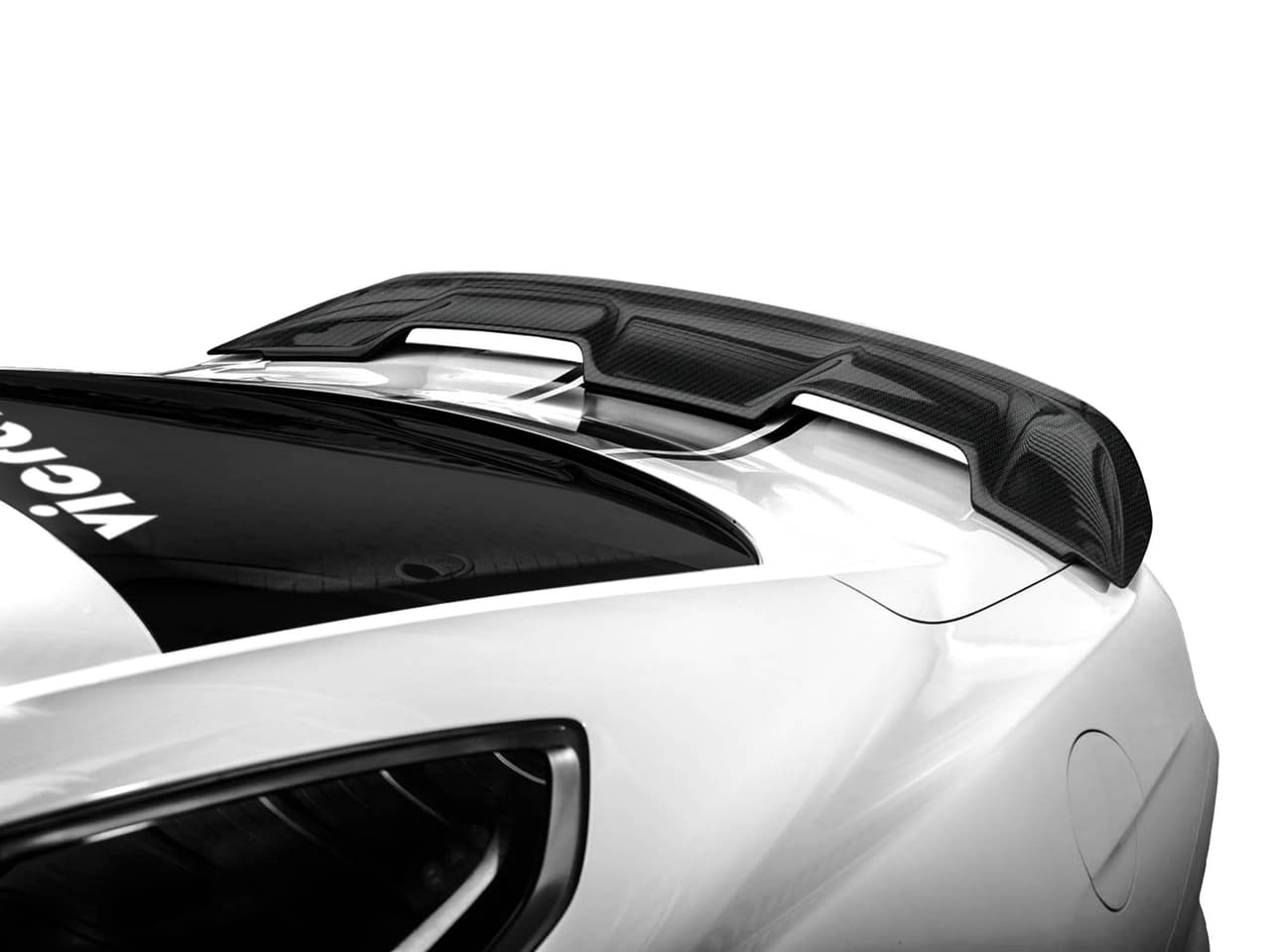 Vicrez Carbon Fiber Rear Wing Spoiler GT500 Style vz102133 | Ford Mustang 2015-2023