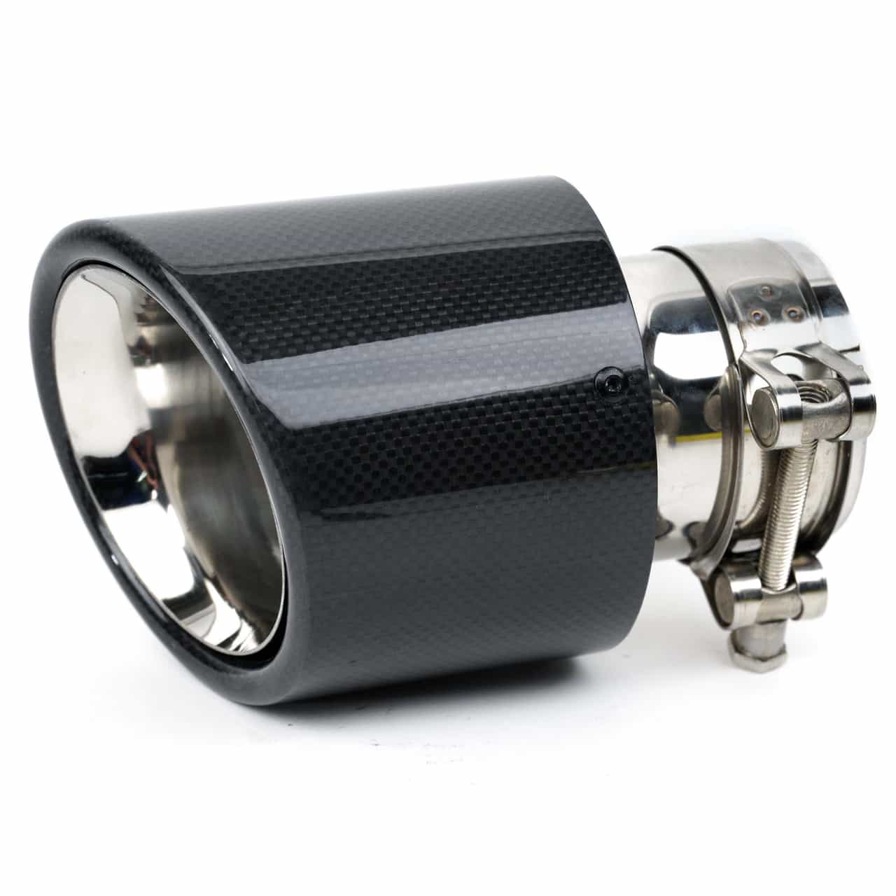 Vicrez Carbon Fiber Single 4.5" Exhaust Tips vz101893 | Dodge Challenger 2008-2023