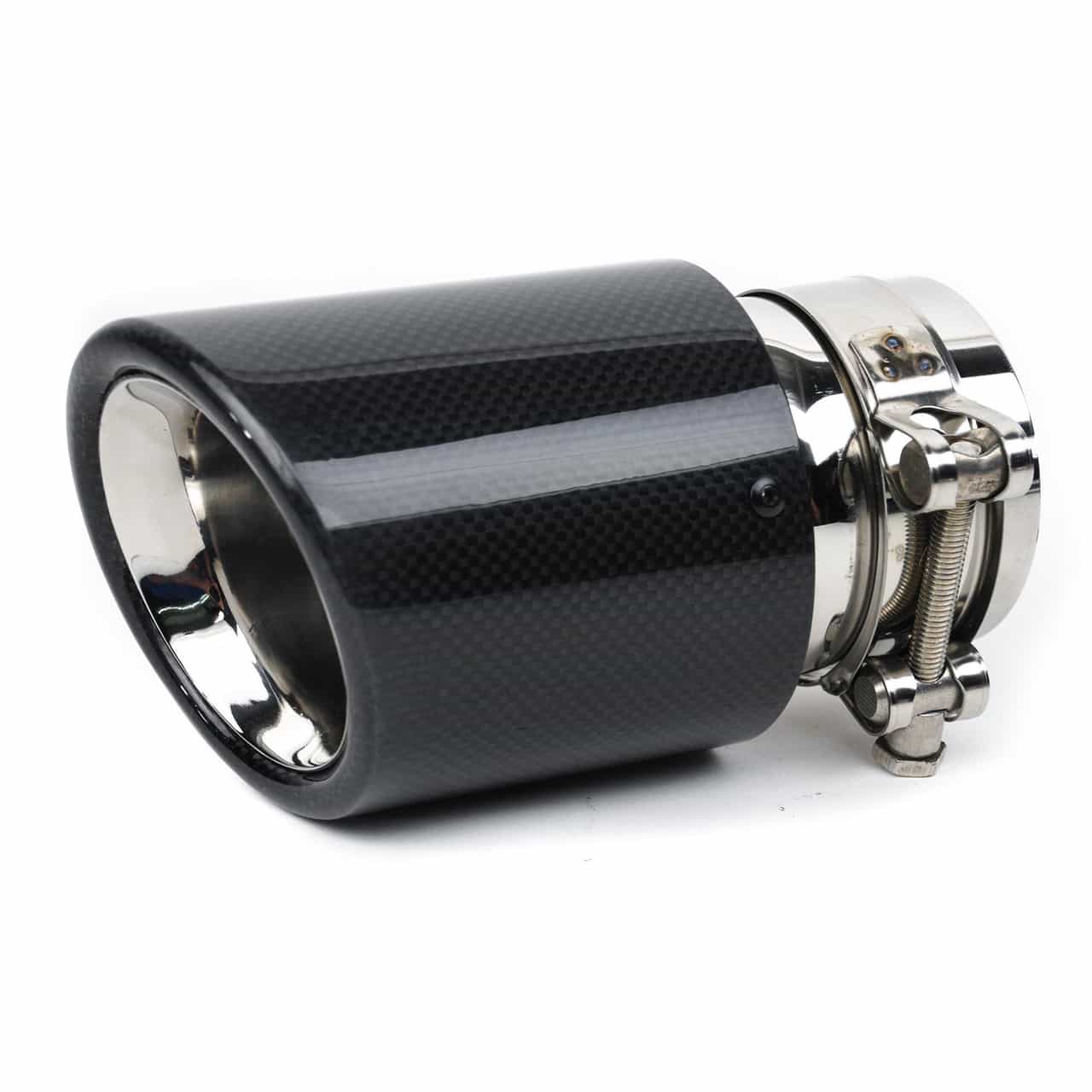 Vicrez Carbon Fiber Single 4" Exhaust Tips vz101892 | Dodge Challenger 2008-2023
