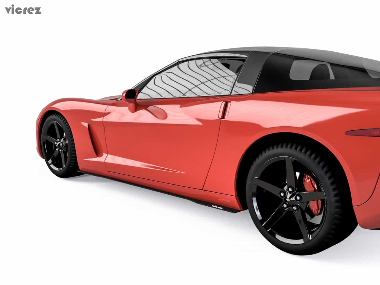 Vicrez VZ Style Side Skirt Splitters vz100651 | Chevrolet Corvette C6 2005-2013