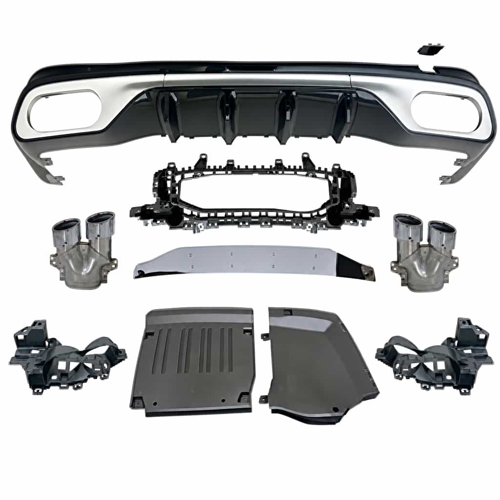 Vicrez CLE53 AMG Style w/ Tips Rear Diffuser vz112691 | Mercedes-Benz CLE (C236) AMG-Line Bumper 2024-2026