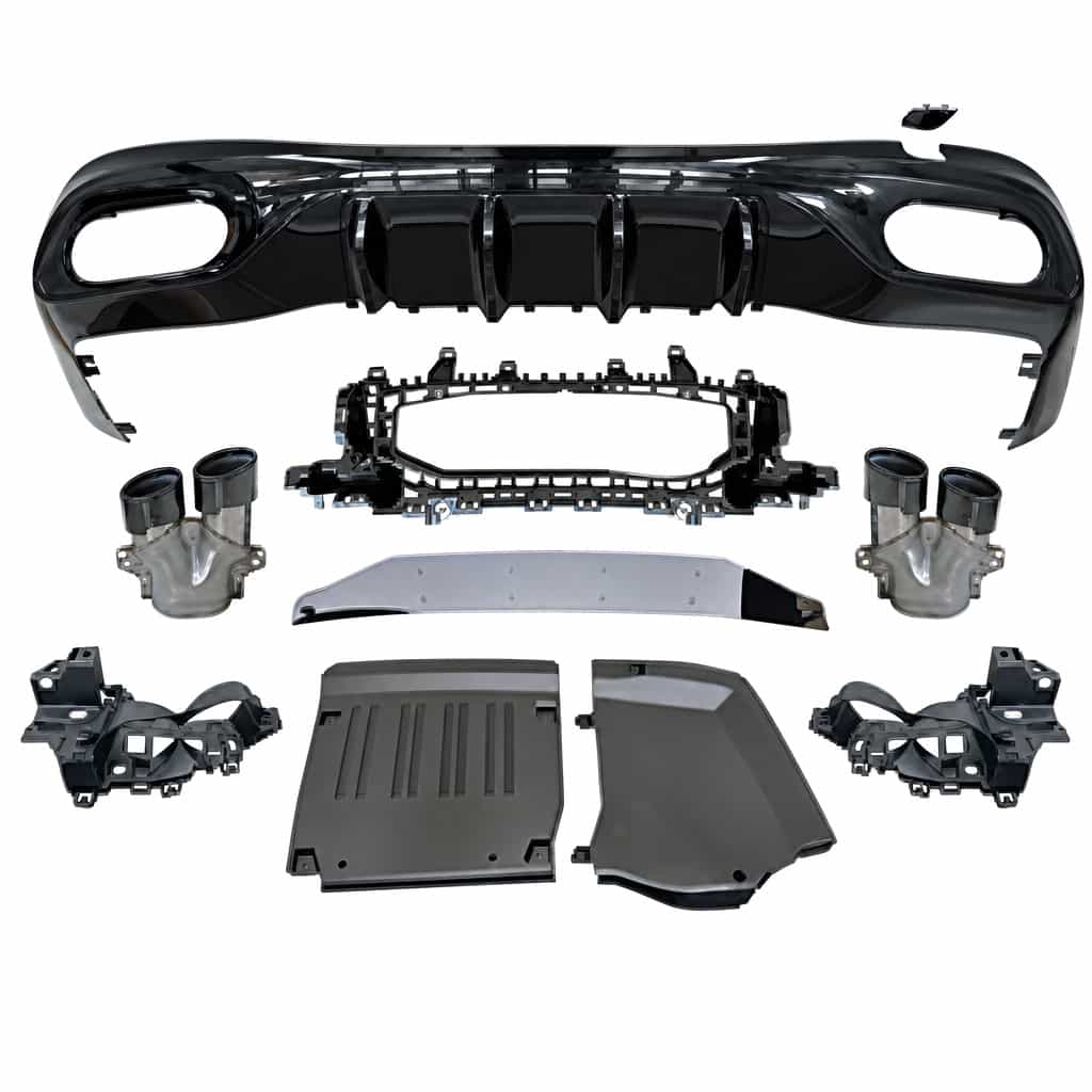Vicrez CLE53 AMG Style w/ Tips Rear Diffuser vz112692 | Mercedes-Benz CLE (C236) AMG-Line Bumper 2024-2026