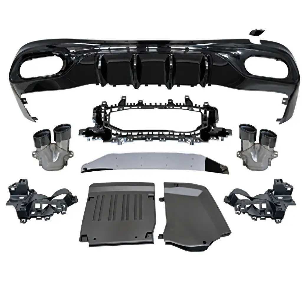 Vicrez CLE53 AMG Style w/ Tips Rear Diffuser vz112692 | Mercedes-Benz CLE (C236) AMG-Line Bumper 2024-2026