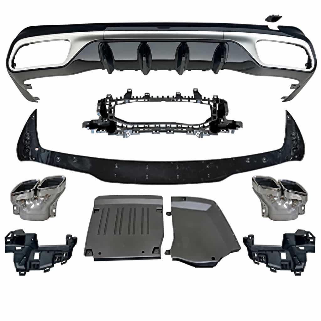 Vicrez CLE63 AMG Style w/ Tips Rear Diffuser vz112693 | Mercedes-Benz CLE (C236) AMG-Line Bumper 2024-2026