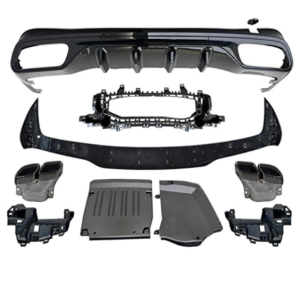 Vicrez CLE63 AMG Style w/ Tips Rear Diffuser vz112694 | Mercedes-Benz CLE (C236) AMG-Line Bumper 2024-2026