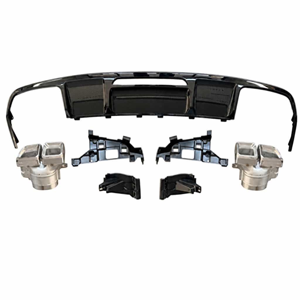 Vicrez CLS63 AMG Style w/ Tips Rear Diffuser vz112726 | Mercedes-Benz CLS (W218) AMG-Line Bumper 2013-2017