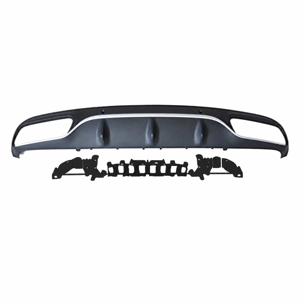 Vicrez Coupe Rear Diffuser Silver vz106157 | Mercedes-Benz C Class C63 2015-2021