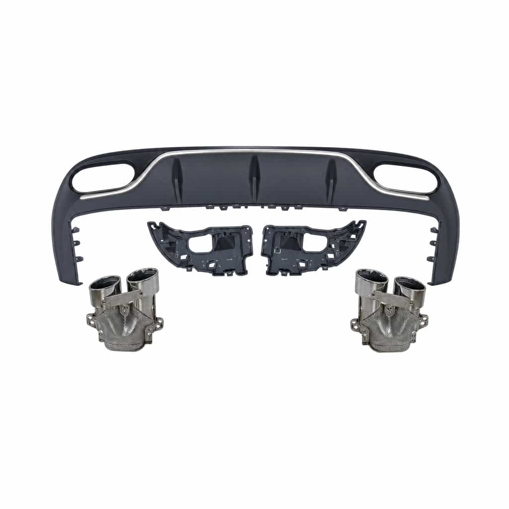 Vicrez Coupe Rear Diffuser With Sliver Tips vz106240 | Mercedes-Benz E Class E53 2017-2023