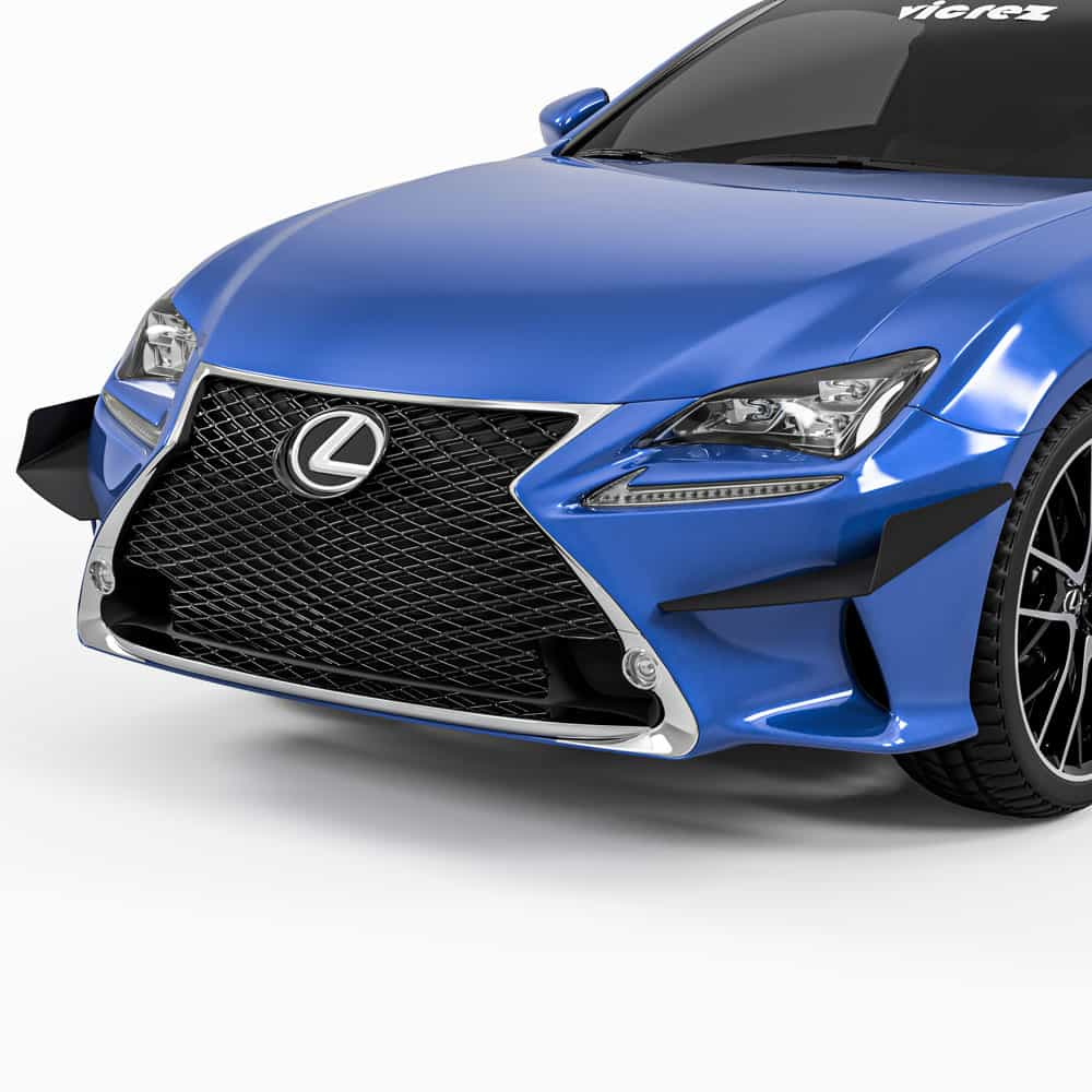 Vicrez CR1 Front Bumper Canards vz102249 | Lexus RC350 F Sport 2015-2023