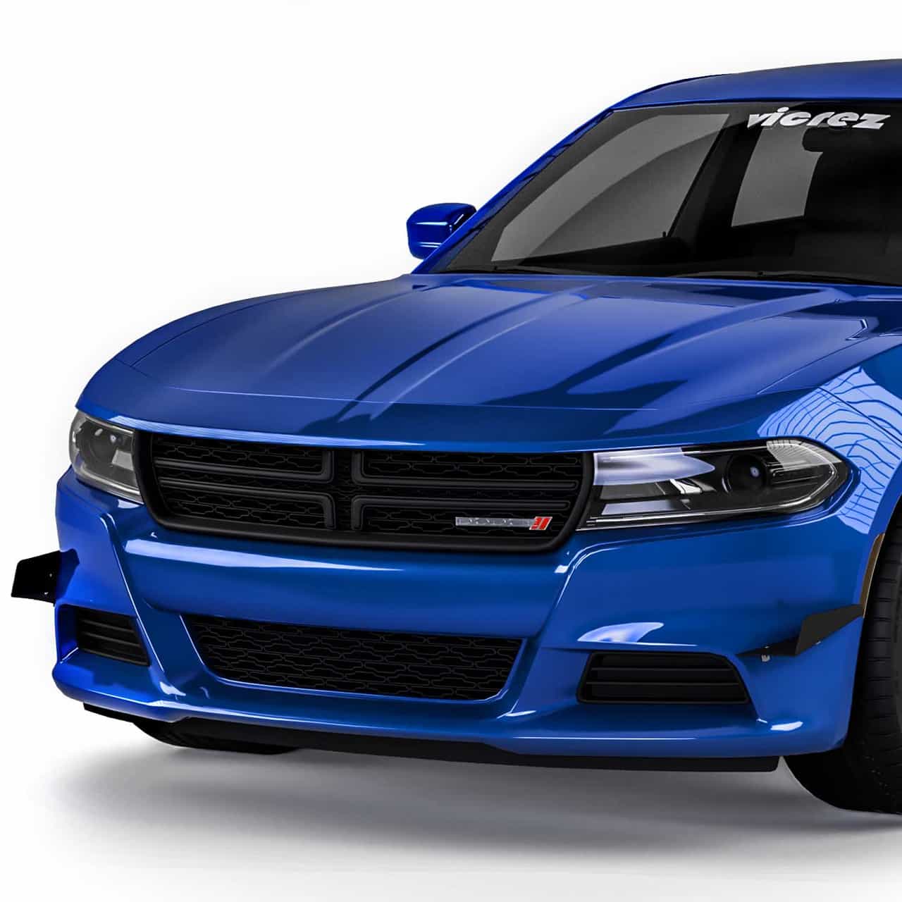 Vicrez CR2 Front Bumper Canards vz102225 | Dodge Charger SXT 2015-2023