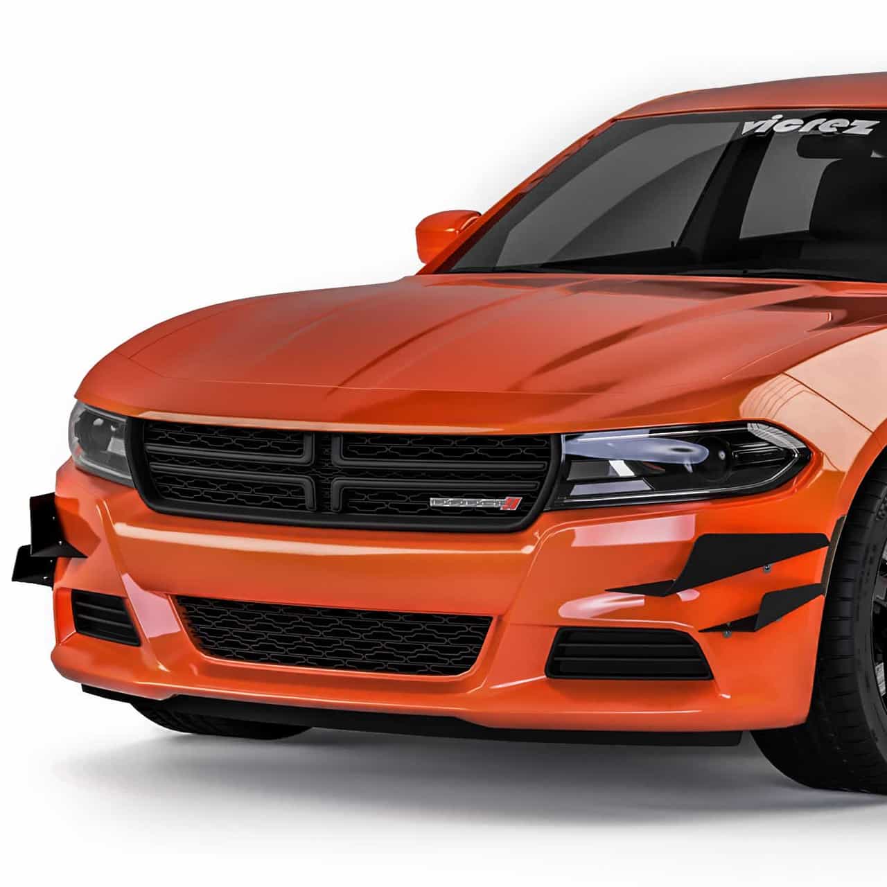 Vicrez CR3 + CR2 Front Bumper Canards vz102226 | Dodge Charger SXT 2015-2023