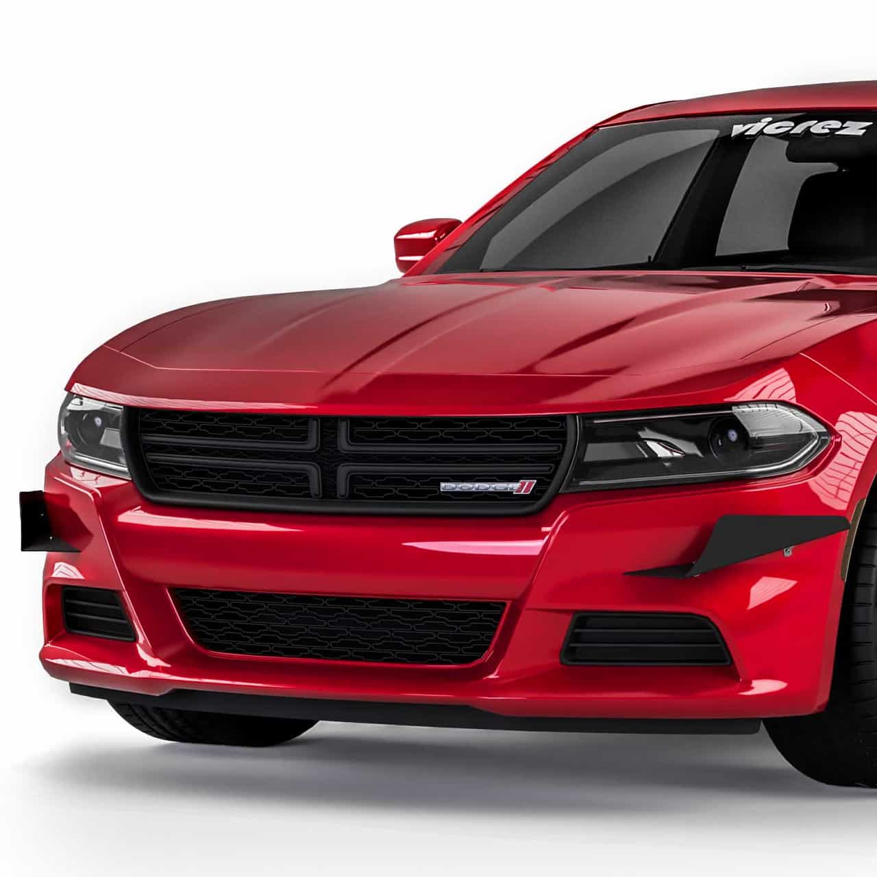 Vicrez CR3 Front Bumper Canards vz102224 | Dodge Charger SXT 2015-2023