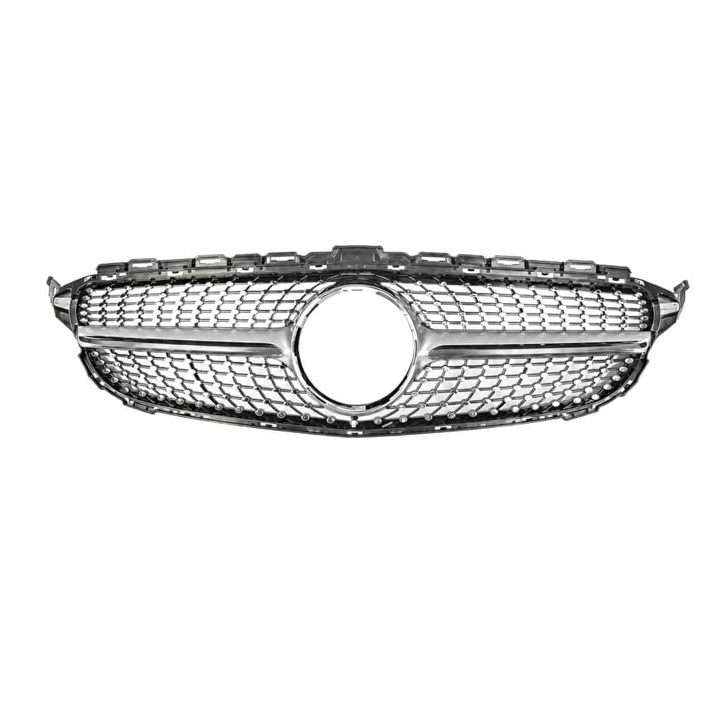 Vicrez Diamond Grille Silver vz106128 | Mercedes-Benz C Class 2015-2017