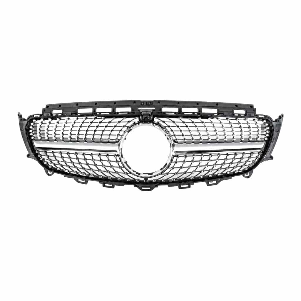 Vicrez Diamond Grille With Camera Silver vz106211 | Mercedes-Benz E Class 2017-2023