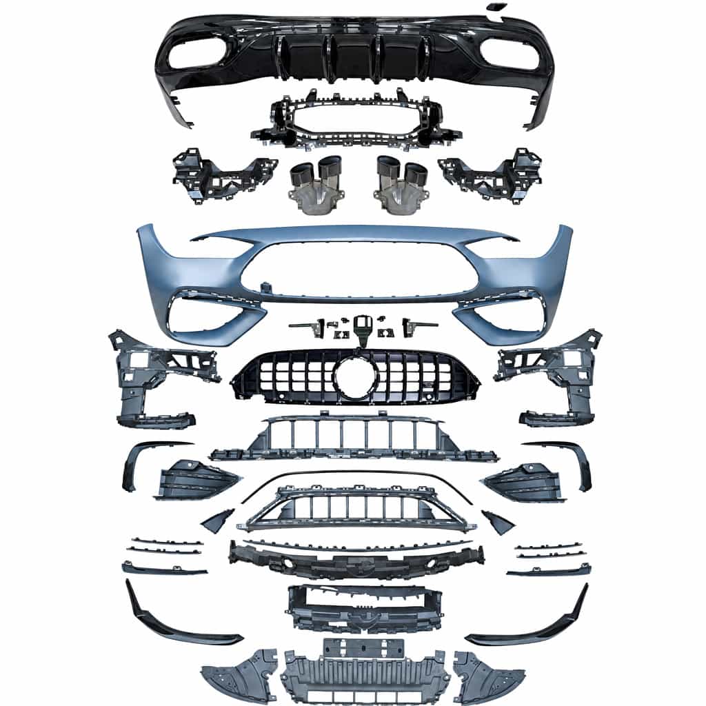 Vicrez E53 AMG Style w/ Tips Rear Diffuser vz112705 | Mercedes-Benz E-Class (W214) AMG-Line Bumper 2024-2026