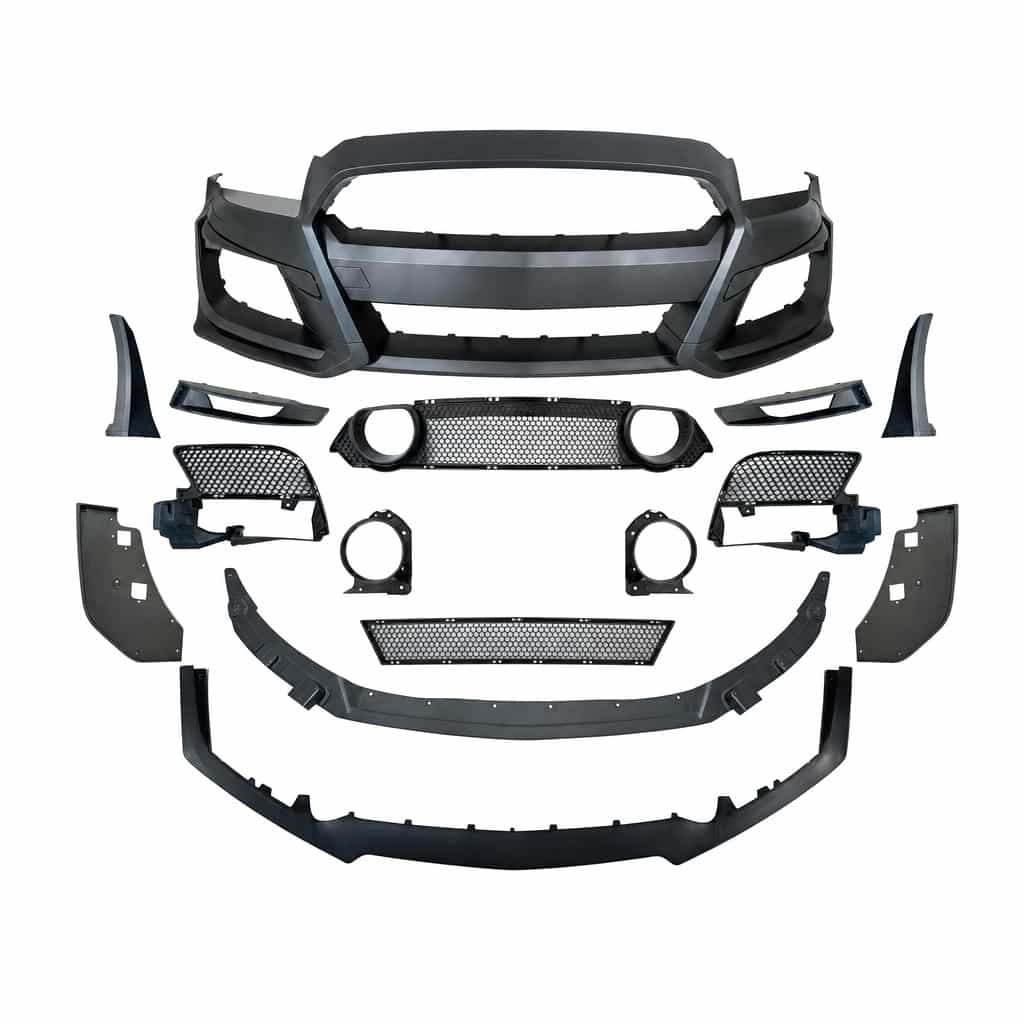 Vicrez Front Bumper With Grille Light Hole vz105329 | Ford Mustang GT500 2010-2014
