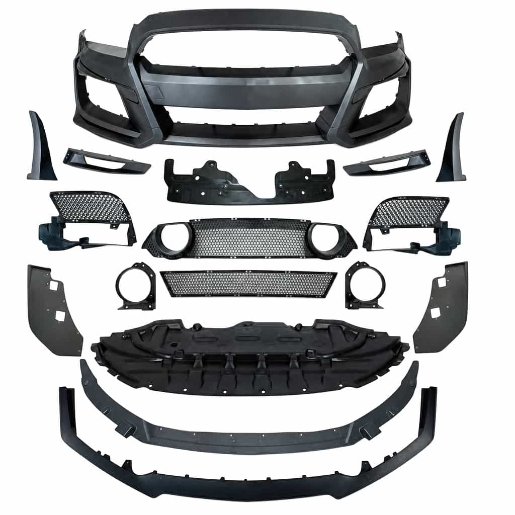 Vicrez Front Bumper With Grille Light Hole vz105331 | Ford Mustang GT500 2010-2014