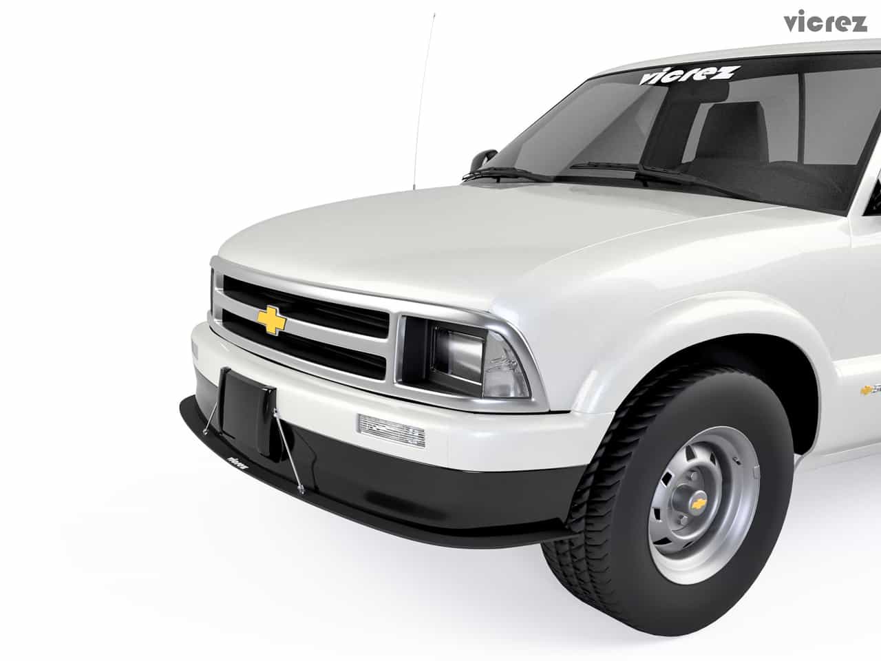 Vicrez Front Splitter V Style vz101091 | Chevrolet S-10 1994-2004