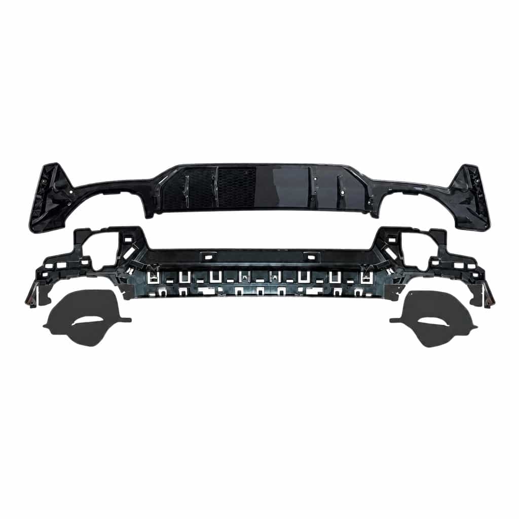 Vicrez G20 LCI 340 Rear Diffuser With Silver Tips Gloss Black vz105743 | BMW G20/G28 LCI 2022-2026