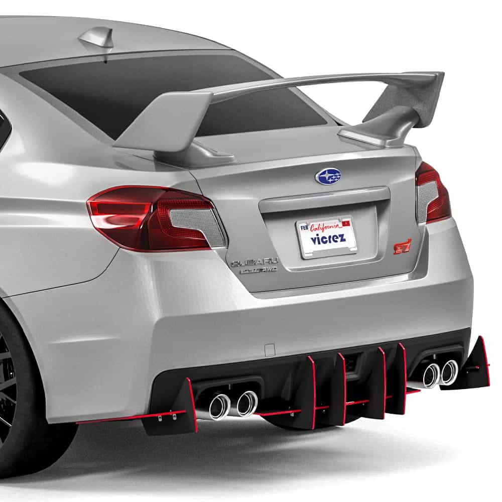 Vicrez Genali VR2 Rear Diffuser vz102638 | Subaru WRX / STI 2015-2021
