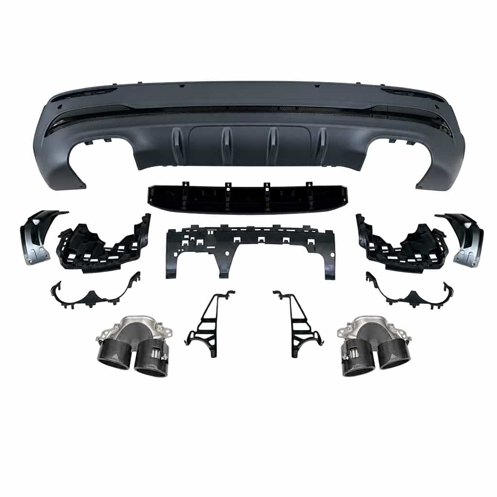 Vicrez GLA45 AMG Style w/ Tips Rear Diffuser vz112740 | Mercedes-Benz GLA (H247) AMG-Line Bumper 2020-2026