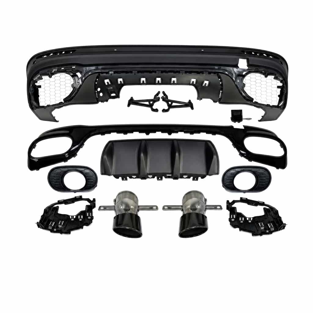 Vicrez GLB35 Diffuser with Tips Black vz106328 | Mercedes-Benz GLA Class X247 2019-2025