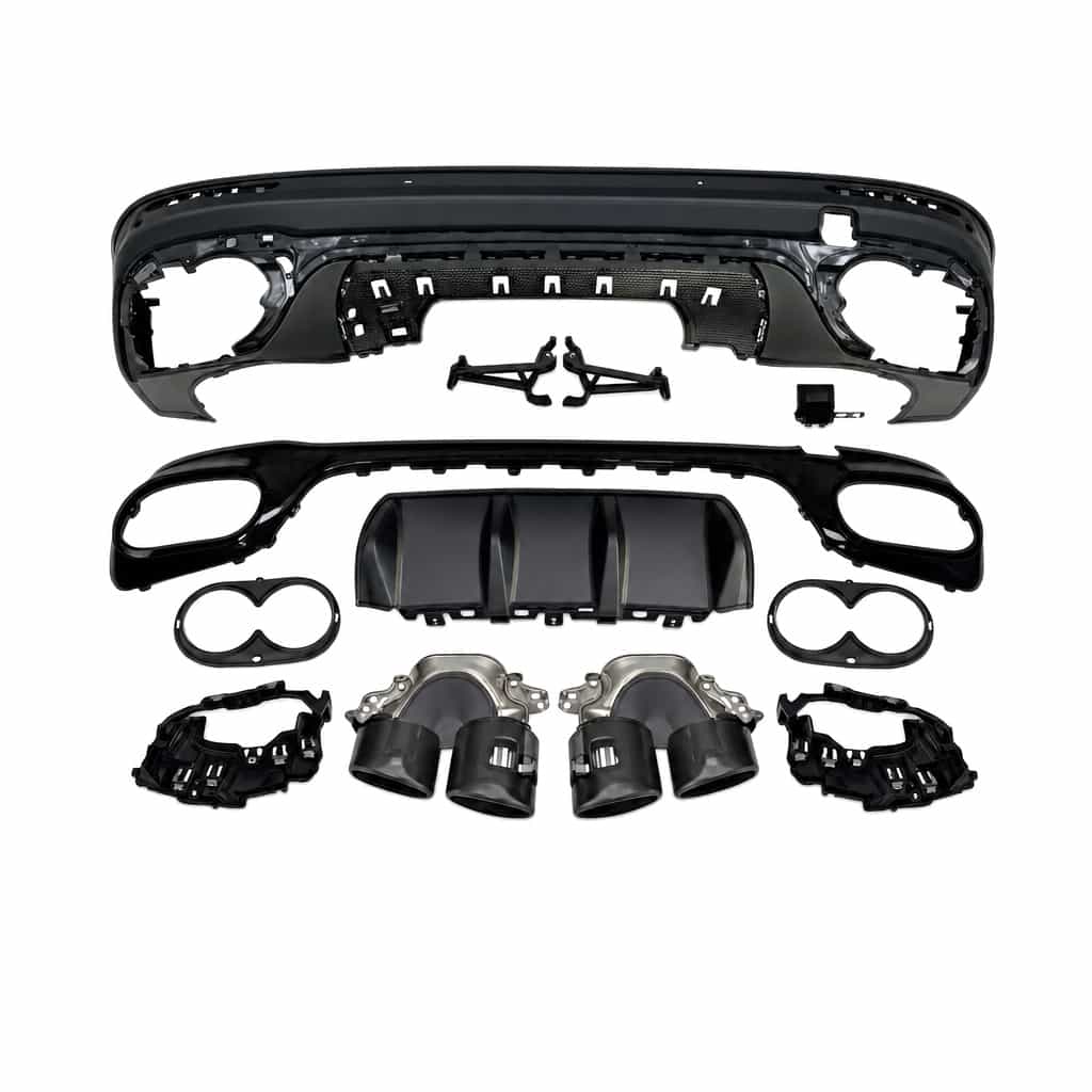 Vicrez GLB45 Diffuser with Tips Black vz106330 | Mercedes-Benz GLA Class X247 2019-2025