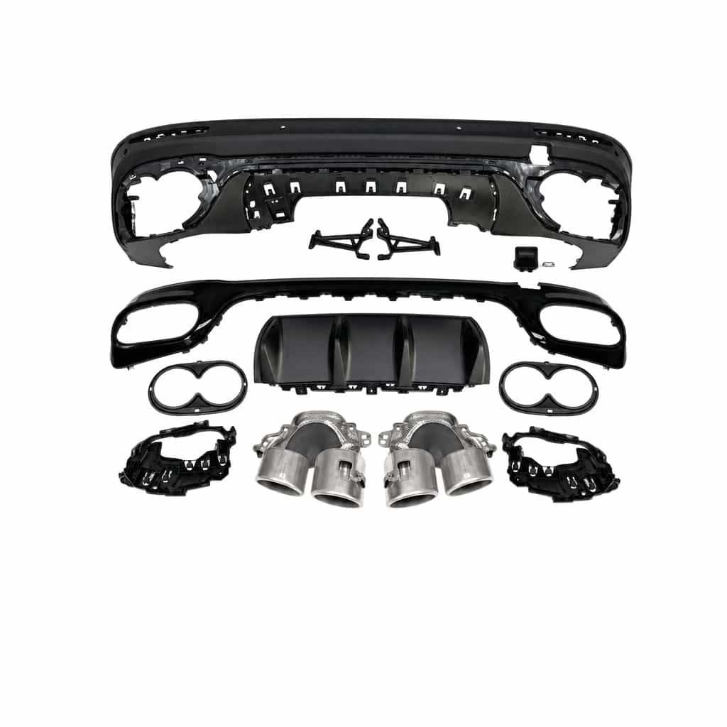 Vicrez GLB45 Diffuser with Tips Silver vz106329 | Mercedes-Benz GLA Class X247 2019-2025