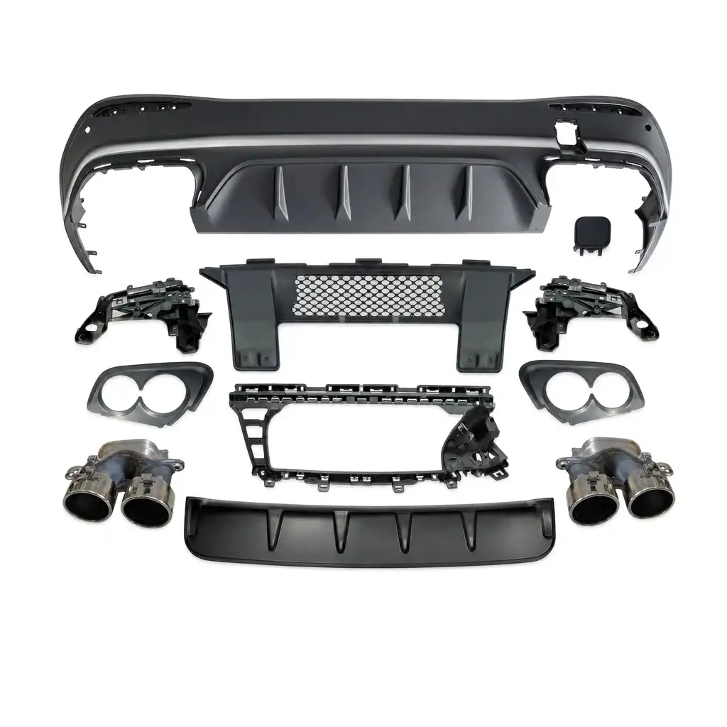 Vicrez GLC43 AMG Style w/ Tips Rear Diffuser vz112748 | Mercedes-Benz GLC (X254) AMG-Line Bumper 2023-2026