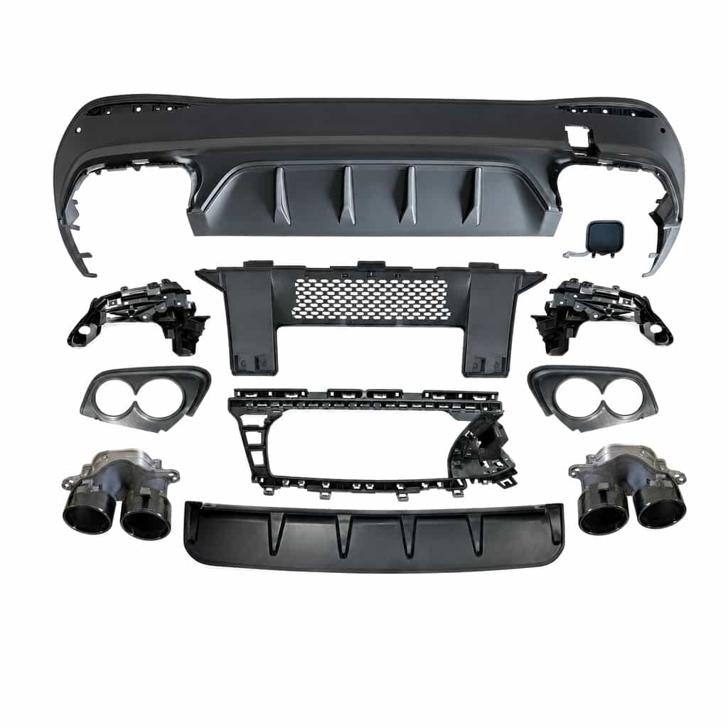Vicrez GLC43 AMG Style w/ Tips Rear Diffuser vz112749 | Mercedes-Benz GLC (X254) AMG-Line Bumper 2023-2026