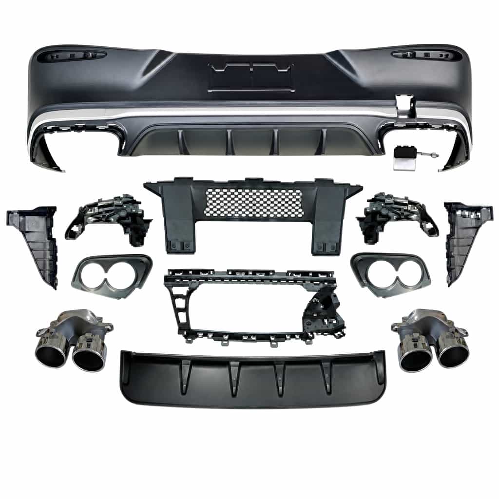 Vicrez GLC43 AMG Style w/ Tips Rear Diffuser vz112756 | Mercedes-Benz GLC Coupe (C254) AMG-Line Bumper 2023-2026