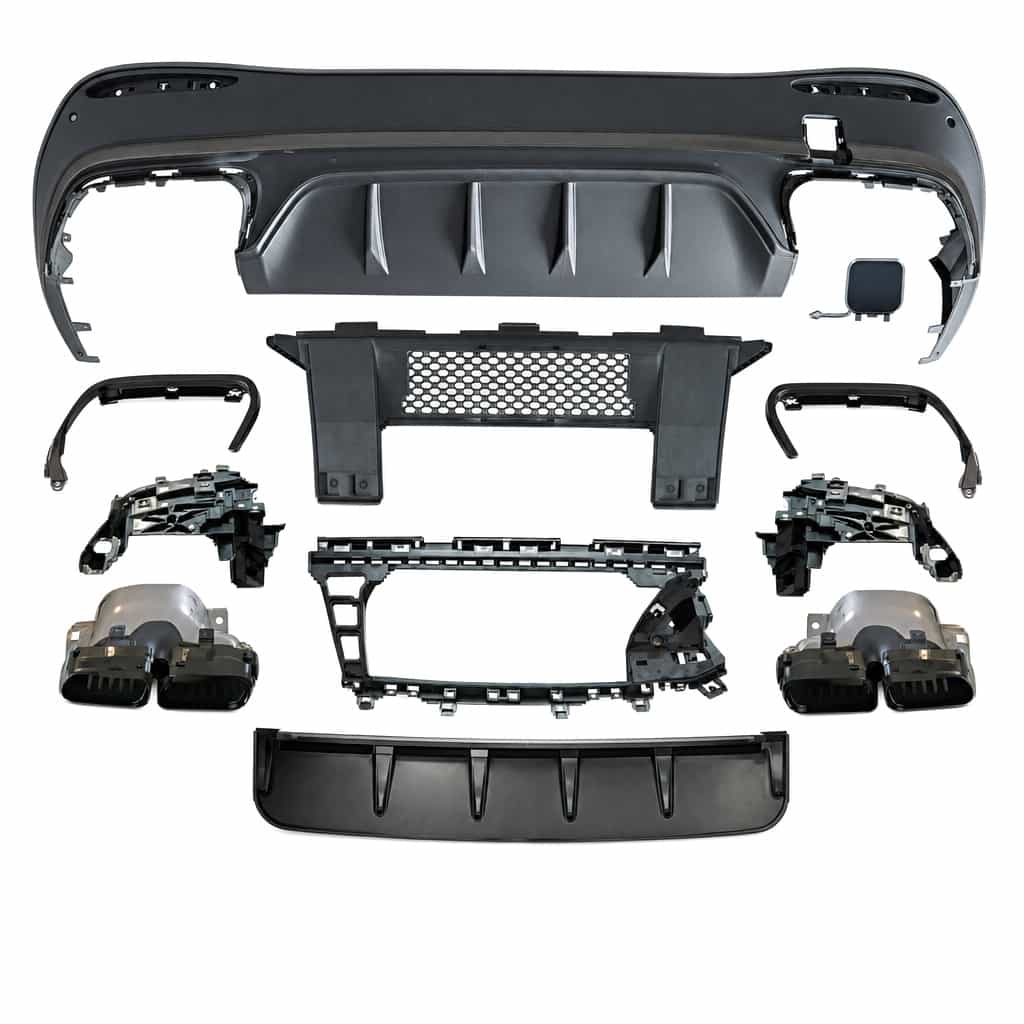Vicrez GLC63 AMG Style w/ Tips Rear Diffuser vz112746 | Mercedes-Benz GLC (X254) AMG-Line Bumper 2023-2026