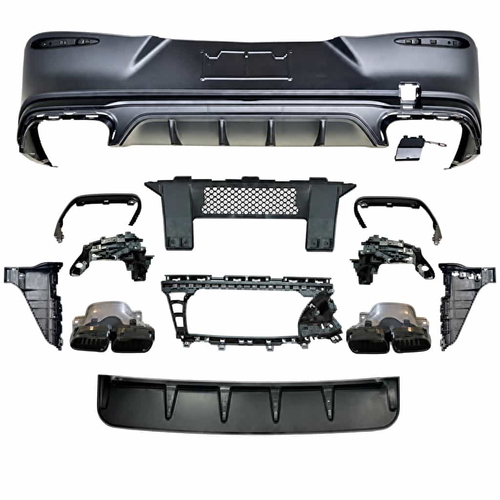 Vicrez GLC63 AMG Style w/ Tips Rear Diffuser vz112755 | Mercedes-Benz GLC Coupe (C254) AMG-Line Bumper 2023-2026