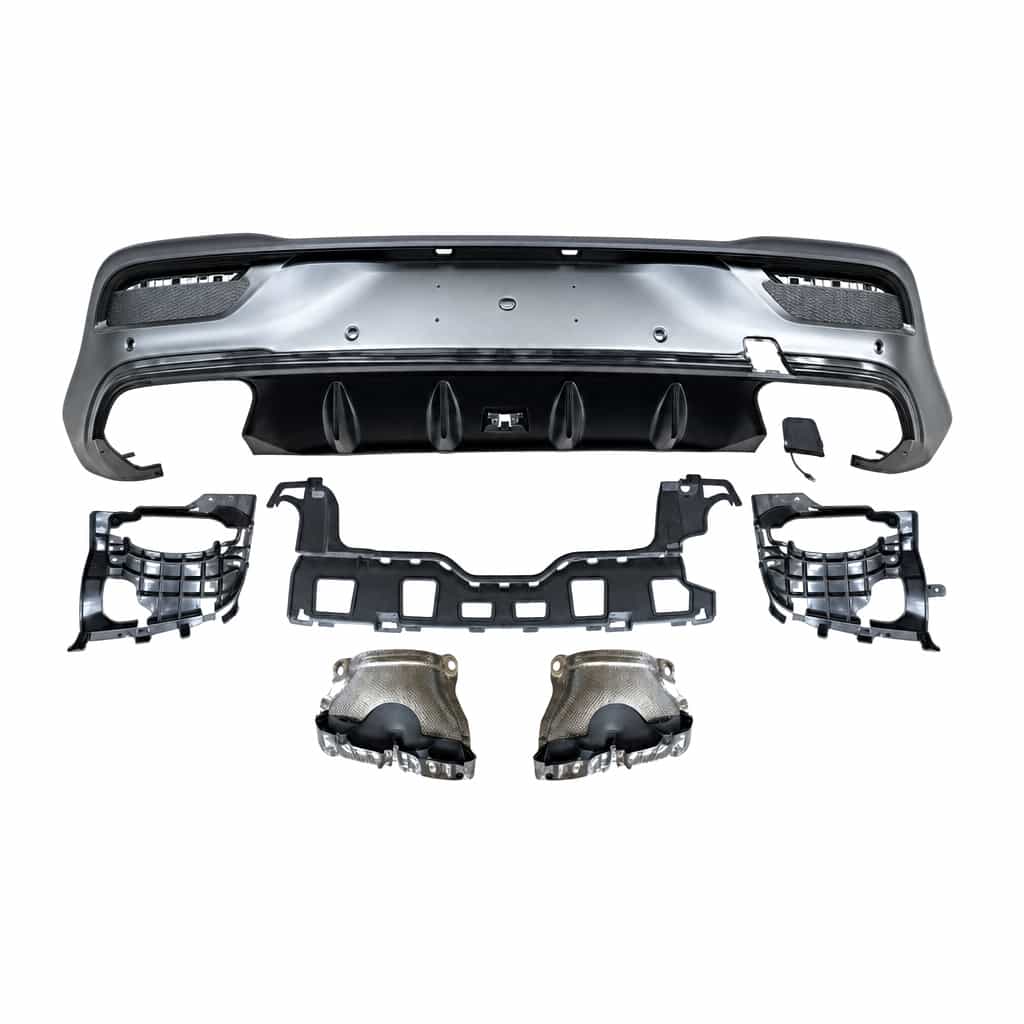 Vicrez GLE63 Coupe Rear Diffuser With Tips Sliver vz106391 | Mercedes-Benz GLE Class C167 2020-2026