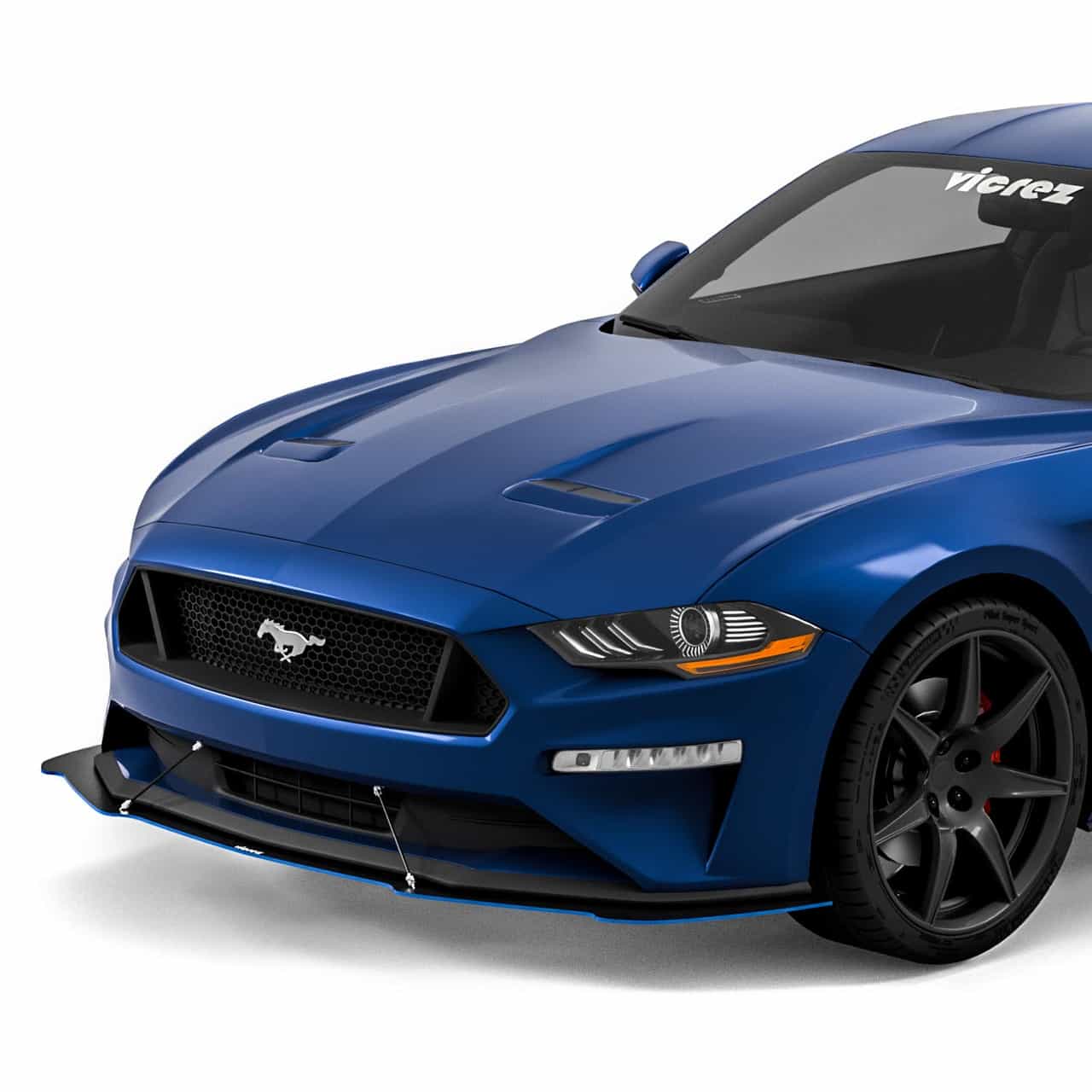 Vicrez GT500 Style Front Splitter vz101272 | Ford Mustang GT, EcoBoost 2018-2023