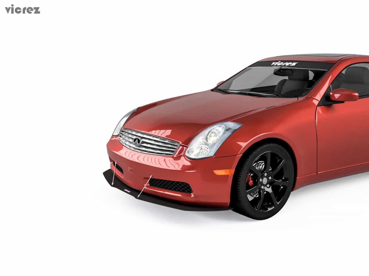 Vicrez Front Bumper Lip Splitter vz100600 | Infiniti G35 Coupe 2003-2007